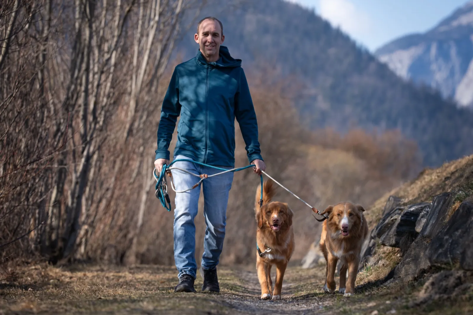 Martin Haitzmann mit Lenny und Paul